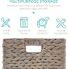 imageBest Choice Products 12x12in Hyacinth Baskets Rustic Set Of 5 Multipurpose Collapsible Storage Organizer Handwoven Laundry Totes for Bedroom Living Room Shelves wInserts  NaturalGray