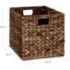 imageBest Choice Products 12x12in Hyacinth Baskets Rustic Set Of 5 Multipurpose Collapsible Storage Organizer Handwoven Laundry Totes for Bedroom Living Room Shelves wInserts  NaturalBrown