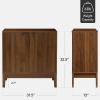 imageBest Choice Products 2Door Modern Storage Cabinet Buffet Sideboard Media Cabinet Cupboard Entryway Accent Table Bookcase wReeded Panels and Adjustable Shelves  WalnutWalnut
