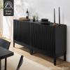 imageBest Choice Products 2Door Modern Storage Cabinet Buffet Sideboard Media Cabinet Cupboard Entryway Accent Table Bookcase wReeded Panels and Adjustable Shelves  WalnutWalnut