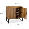 imageBest Choice Products 2Door Rattan Storage Cabinet Accent Furniture Multifunctional Cupboard for Living Room Hallway Kitchen Sideboard Buffet Table wNonScratch Foot Pads  NaturalBrown