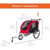 imageBest Choice Products 2in1 Dog Bike Trailer Pet Stroller Bicycle Carrier wHitch Suspension Visibility Flag and Reflectors 66lb Weight Capacity