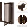 imageBest Choice Products 315in 3Panel Freestanding Wooden Pet Gate wWalk Through Door Adjustable Pen Support Feet  EspressoEspresso