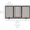 imageBest Choice Products 315in 3Panel Freestanding Wooden Pet Gate wWalk Through Door Adjustable Pen Support Feet  EspressoEspresso