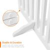 imageBest Choice Products 315in 3Panel Freestanding Wooden Pet Gate wWalk Through Door Adjustable Pen Support Feet  EspressoWhite