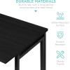 imageBest Choice Products 315in Folding Drop Leaf Desk Table Computer Workstation for Home Office wWood Table Top Back Shelf Portable Space Saving  BlackBlack
