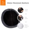 imageBest Choice Products 36in Dog Bed SelfWarming Plush Shag Fur Donut Calming Pet Bed Cuddler wWaterResistant Lining Raised Rim  GrayGray