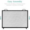 imageBest Choice Products 38x27in Single Panel Fireplace Screen Handcrafted Steel Mesh Spark Guard for Living Room Bedroom Dcor wHandles  BlackBlack