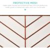 imageBest Choice Products 38x31in Single Panel Handcrafted Wrought Iron Mesh Chevron Fireplace Screen Fire Spark Guard for Living Room Bedroom Dcor wDistressed Antique Finish  PewterCopper