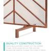 imageBest Choice Products 38x31in Single Panel Handcrafted Wrought Iron Mesh Chevron Fireplace Screen Fire Spark Guard for Living Room Bedroom Dcor wDistressed Antique Finish  PewterCopper