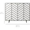 imageBest Choice Products 38x31in Single Panel Handcrafted Wrought Iron Mesh Chevron Fireplace Screen Fire Spark Guard for Living Room Bedroom Dcor wDistressed Antique Finish  PewterSatin Black
