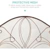 imageBest Choice Products 3Panel 55x33in Solid Wrought Iron SeeThrough Metal Fireplace Screen Spark Guard Safety Protector wDecorative Scroll  CopperCopper