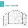 imageBest Choice Products 3Panel 55x33in Solid Wrought Iron SeeThrough Metal Fireplace Screen Spark Guard Safety Protector wDecorative Scroll  CopperPewter