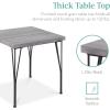 imageBest Choice Products 3Piece Dining Set Modern Dining Table Set Metal and Wood Square Dining Table for Kitchen Dining Room Dinette Breakfast Nook w 2 Chairs  BrownGrey