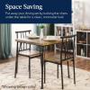 imageBest Choice Products 3Piece Dining Set Modern Dining Table Set Metal and Wood Square Dining Table for Kitchen Dining Room Dinette Breakfast Nook w 2 Chairs  BrownGrey