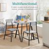 imageBest Choice Products 3Piece MidCentury Modern Round Dining Set Space Saving Dinette for Kitchen Dining Room Small Space wMetal Legs  GrayGrey