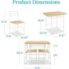 imageBest Choice Products 3Piece Modern Dining Set Space Saving Dinette for Kitchen Dining Room Small Space wSteel Frame Builtin Storage Rack  Medium BrownBlackNaturalWhite