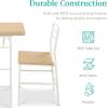 imageBest Choice Products 3Piece Modern Dining Set Space Saving Dinette for Kitchen Dining Room Small Space wSteel Frame Builtin Storage Rack  Medium BrownBlackNaturalWhite