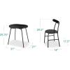 imageBest Choice Products 3Piece Modern Oval Dining Table Set Small Kitchen Dinette w 2 Chairs Metal Frame Curved Backrests  GrayBlackBlackBlack