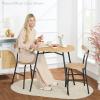imageBest Choice Products 3Piece Modern Oval Dining Table Set Small Kitchen Dinette w 2 Chairs Metal Frame Curved Backrests  GrayBlackGrayBlack