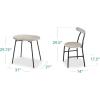 imageBest Choice Products 3Piece Modern Oval Dining Table Set Small Kitchen Dinette w 2 Chairs Metal Frame Curved Backrests  GrayBlackGrayBlack