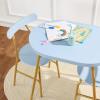 imageBest Choice Products 3Piece Modern Oval Dining Table Set Small Kitchen Dinette w 2 Chairs Metal Frame Curved Backrests  GrayBlackLight BlueGold