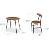 imageBest Choice Products 3Piece Modern Oval Dining Table Set Small Kitchen Dinette w 2 Chairs Metal Frame Curved Backrests  GrayBlackMedium BrownBlack