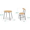 imageBest Choice Products 3Piece Modern Oval Dining Table Set Small Kitchen Dinette w 2 Chairs Metal Frame Curved Backrests  GrayBlackNaturalBlack