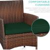 imageBest Choice Products 3Piece Outdoor Wicker Conversation Bistro Set Space Saving Patio Furniture for Garden wSide Table  GrayNavyBrownMidnight Green