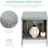 imageBest Choice Products 3Piece Outdoor Wicker Conversation Bistro Set Space Saving Patio Furniture for Garden wSide Table  GrayNavyGrayBlack