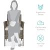 imageBest Choice Products 3Piece Outdoor Wicker Conversation Bistro Set Space Saving Patio Furniture for Garden wSide Table  GrayNavyTaupeWhite Sand