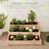 imageBest Choice Products 3Tier Fir Wood Raised Garden Bed Planter Kit for Plants Herbs Vegetables Outdoor Gardening wStackable ampamp Flat Arrangement Easy Assembly  NaturalNatural