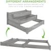 imageBest Choice Products 3Tier Fir Wood Raised Garden Bed Planter Kit for Plants Herbs Vegetables Outdoor Gardening wStackable ampamp Flat Arrangement Easy Assembly  NaturalGray