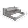 imageBest Choice Products 3Tier Fir Wood Raised Garden Bed Planter Kit for Plants Herbs Vegetables Outdoor Gardening wStackable ampamp Flat Arrangement Easy Assembly  NaturalGray