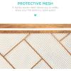 imageBest Choice Products 44x33in 2Panel Handcrafted Wrought Iron Decorative Mesh Geometric Fireplace Screen Fire Spark Guard wMagnetic Doors  GoldGold