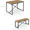 imageBest Choice Products 455in 3Piece Bench Style Dining Furniture Set 4Person SpaceSaving Dinette for Kitchen Dining Room w 2 Benches Table  Light BrownBlackLight BrownBlack