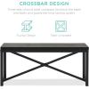imageBest Choice Products 455in 3Piece Bench Style Dining Furniture Set 4Person SpaceSaving Dinette for Kitchen Dining Room w 2 Benches Table  Light BrownBlackBlackBlack