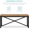 imageBest Choice Products 455in 3Piece Bench Style Dining Furniture Set 4Person SpaceSaving Dinette for Kitchen Dining Room w 2 Benches Table  Light BrownBlackLight BrownBlack