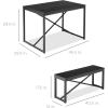 imageBest Choice Products 455in 3Piece Bench Style Dining Furniture Set 4Person SpaceSaving Dinette for Kitchen Dining Room w 2 Benches Table  Light BrownBlackBlackBlack