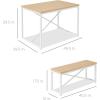 imageBest Choice Products 455in 3Piece Bench Style Dining Furniture Set 4Person SpaceSaving Dinette for Kitchen Dining Room w 2 Benches Table  Light BrownBlackOakWhite
