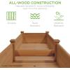 imageBest Choice Products 48 x 24 x 30 Inches Raised Garden Bed Elevated Wood Planter Box Stand for Backyard Patio Balcony with Bed Liner 200 Pound Capacity  Acorn BrownAcorn Brown