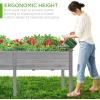 imageBest Choice Products 48 x 24 x 30 Inches Raised Garden Bed Elevated Wood Planter Box Stand for Backyard Patio Balcony with Bed Liner 200 Pound Capacity  Acorn BrownGray