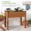 imageBest Choice Products 48 x 24 x 30 Inches Raised Garden Bed Elevated Wood Planter Box Stand for Backyard Patio Balcony with Bed Liner 200 Pound Capacity  Acorn BrownAcorn Brown