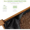 imageBest Choice Products 48 x 24 x 30 Inches Raised Garden Bed Elevated Wood Planter Box Stand for Backyard Patio Balcony with Bed Liner 200 Pound Capacity  Acorn BrownAcorn Brown
