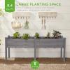 imageBest Choice Products 48 x 24 x 30 Inches Raised Garden Bed Elevated Wood Planter Box Stand for Backyard Patio Balcony with Bed Liner 200 Pound Capacity  Acorn BrownGray