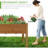 imageBest Choice Products 48 x 24 x 30 Inches Raised Garden Bed Elevated Wood Planter Box Stand for Backyard Patio Balcony with Bed Liner 200 Pound Capacity  Acorn BrownAcorn Brown