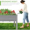 imageBest Choice Products 48 x 24 x 30 Inches Raised Garden Bed Elevated Wood Planter Box Stand for Backyard Patio Balcony with Bed Liner 200 Pound Capacity  Acorn BrownGray