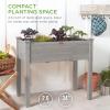 imageBest Choice Products 48 x 24 x 30 Inches Raised Garden Bed Elevated Wood Planter Box Stand for Backyard Patio Balcony with Bed Liner 200 Pound Capacity  Acorn BrownGray