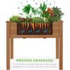 imageBest Choice Products 48 x 24 x 30 Inches Raised Garden Bed Elevated Wood Planter Box Stand for Backyard Patio Balcony with Bed Liner 200 Pound Capacity  Acorn BrownAcorn Brown