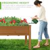 imageBest Choice Products 48 x 24 x 30 Inches Raised Garden Bed Elevated Wood Planter Box Stand for Backyard Patio Balcony with Bed Liner 200 Pound Capacity  Acorn BrownAcorn Brown